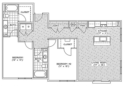 B4 Floor Plan at Piazza on West Pine, Saint Louis, 63108